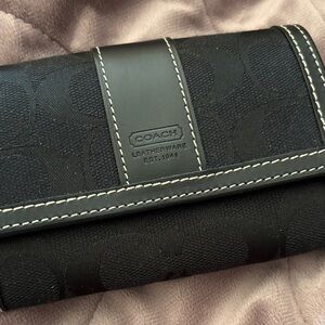 Coach Black Signature Leatherware Wallet